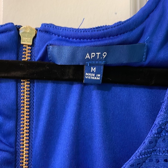 Apt 9 royal blue lace lined dress size medium - Picture 2 of 8